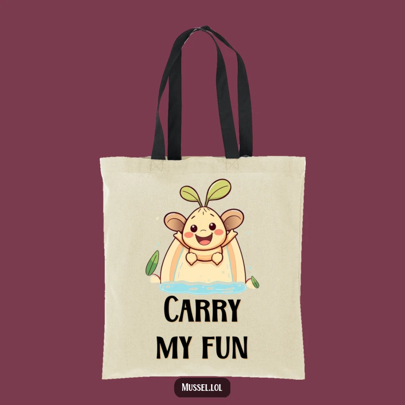 Funny Mussel Summer Tote Bag: Carry Your Fun with Water Slide Character Gift