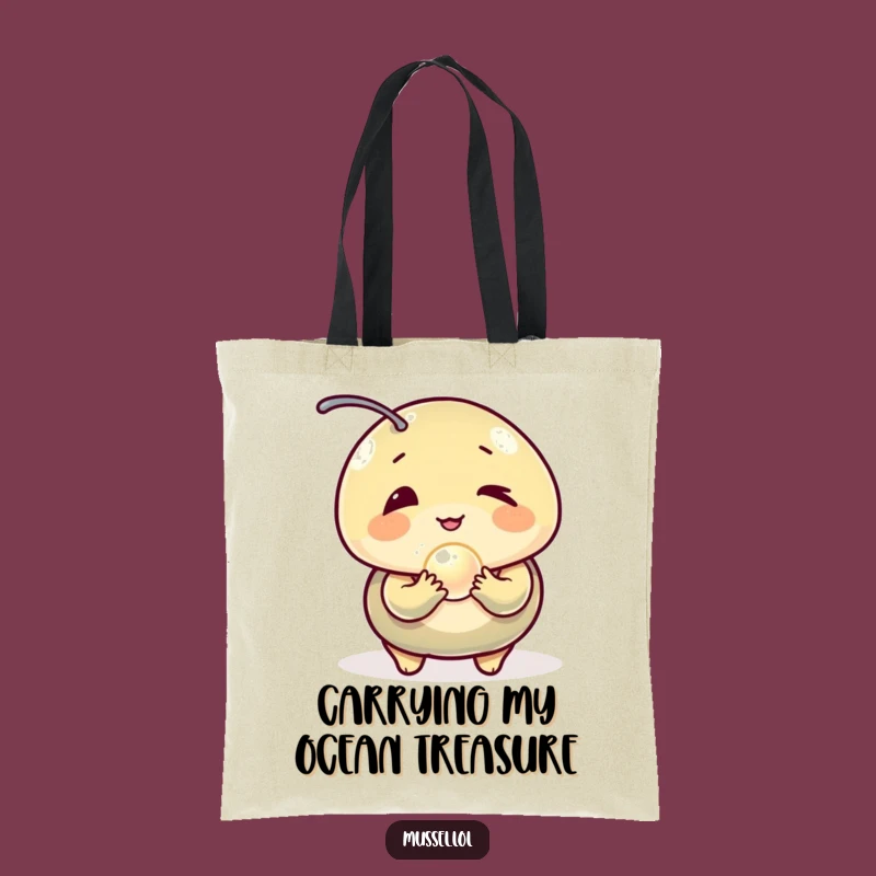 Funny Winking Mussel Pearl Tote Bag - Stylish and Humorous Funny Gift for Everyday Use