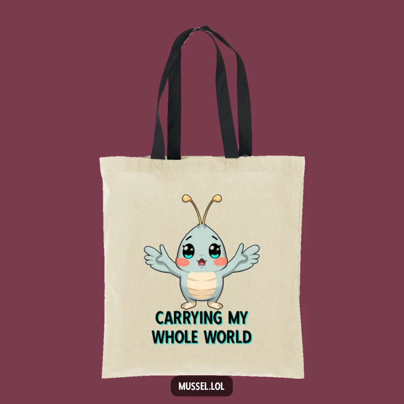 Funny Surprised Mussel Tote Bag: Carry Your Essentials with This Hilarious Shellfish Tote