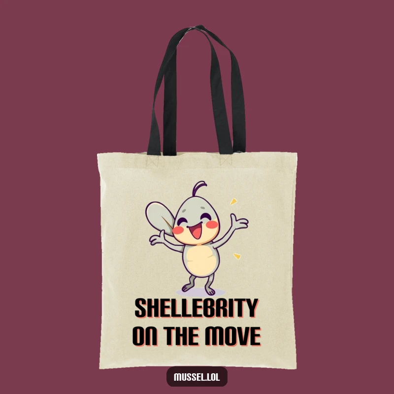Funny Mussel Dance Tote Bag: Energetic Shells, Trendy Humorous Carry-All Gift