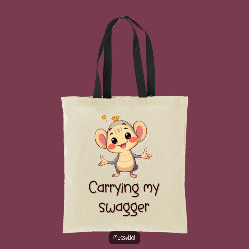 Funny Mussel Pose Tote Bag: Fashionable Character Posing, Practical Humorous Gift!