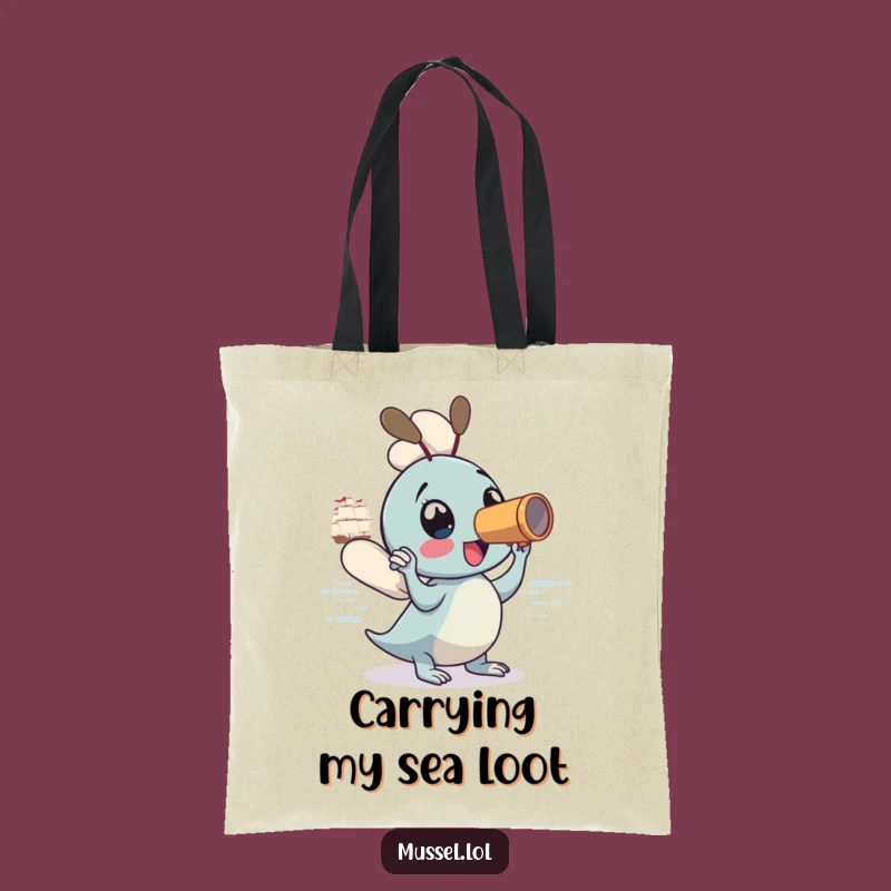 Funny Mussel Spyglass Adventure Tote Bag: Carry Your Treasures in Style