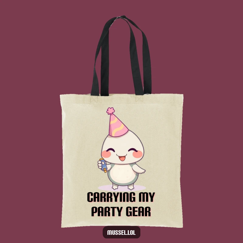 Funny Mussel Tote Bag: Hilarious Character Accessory for Party Essentials!