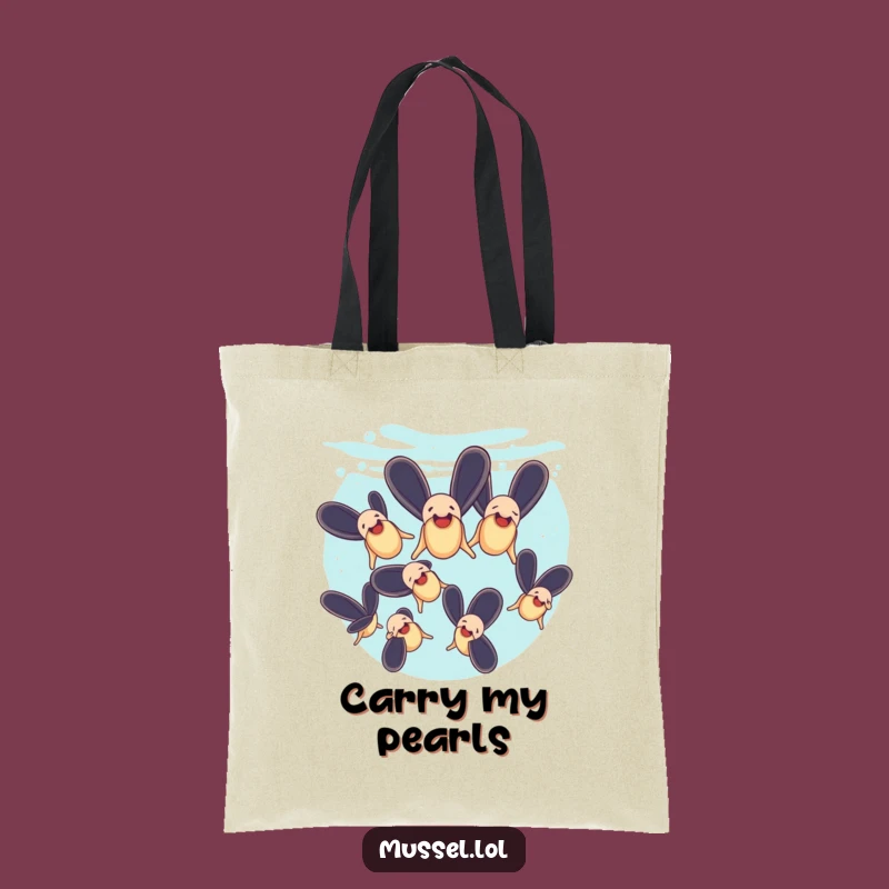 Funny Mussels Synchronized Swimming Tote Bag: Carry Your Aquatic Humor, Perfect Funny Gift!
