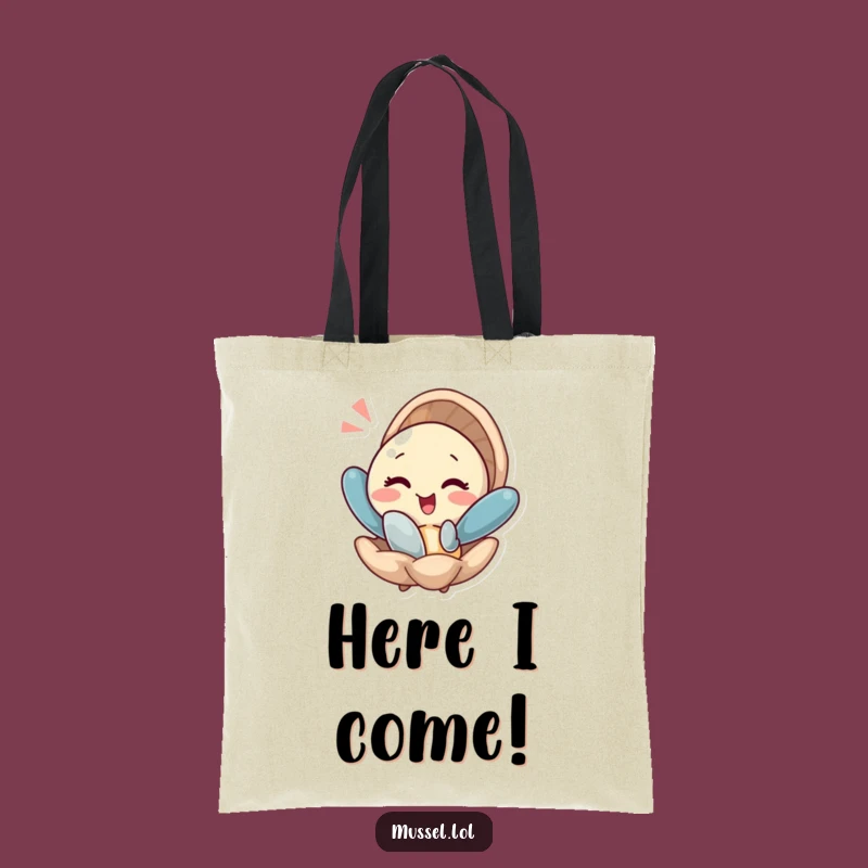 Funny Winking Mussel Tote Bag - Carry Your Charm, Perfect Funny Gift